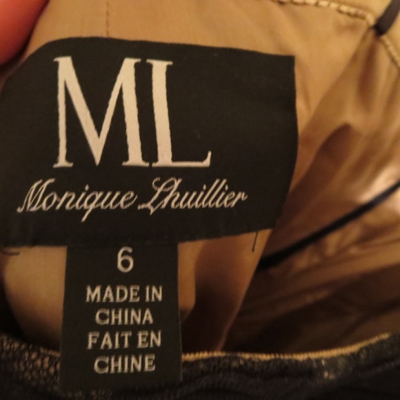 Monique Lhuillier strapless sweetheart mesh dress - Picture 3 of 5